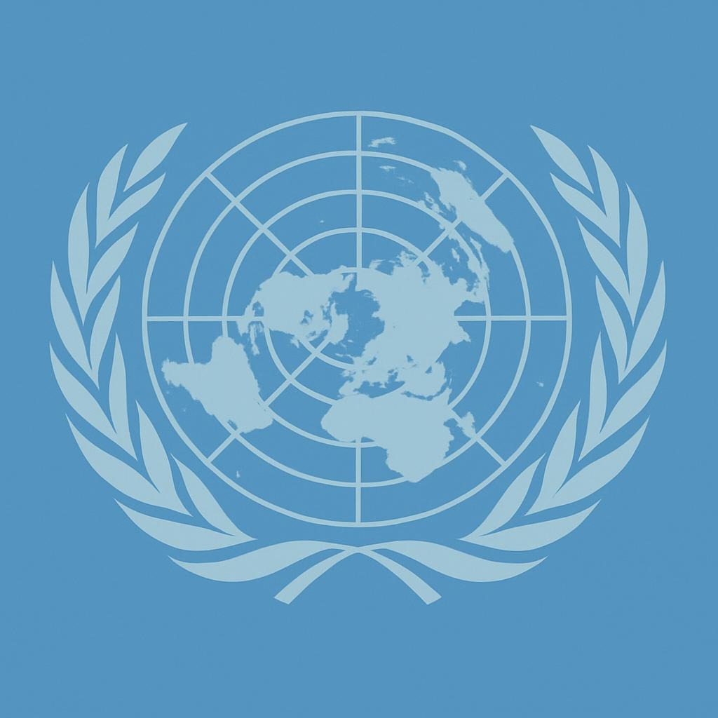 World map with the UN logo
