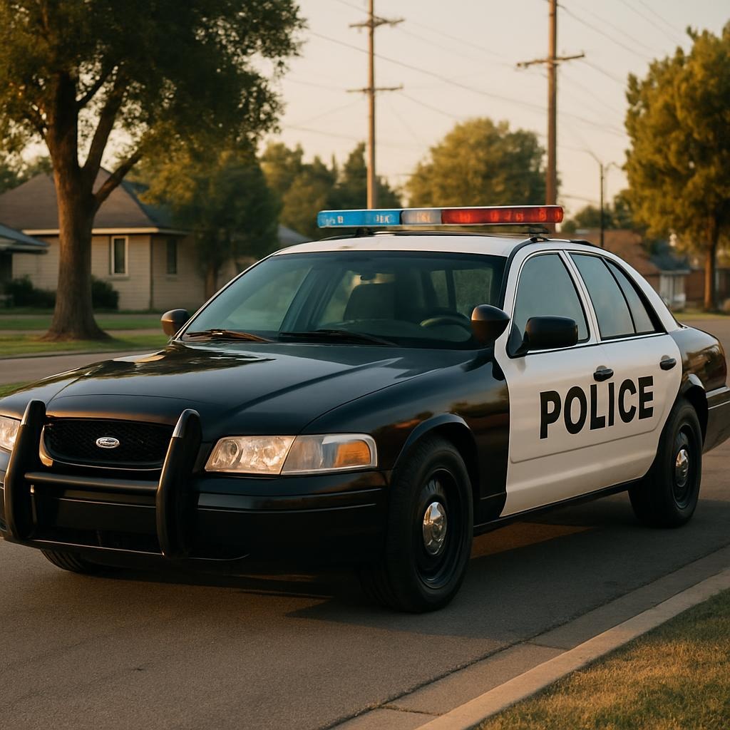 American police car in one of the American states