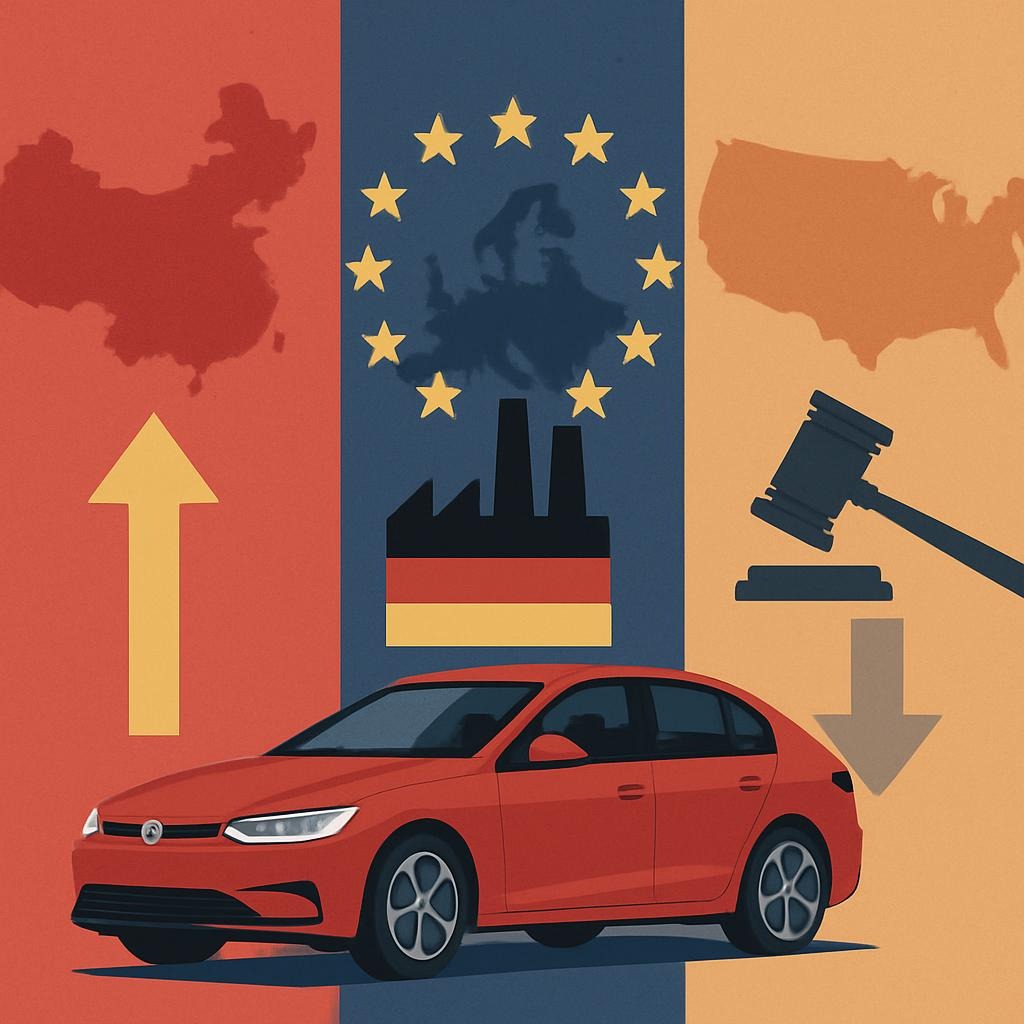 
China’s EV Surge, EU Regulation, and U.S. Tariffs: How German Automakers Are Losing Ground Globally