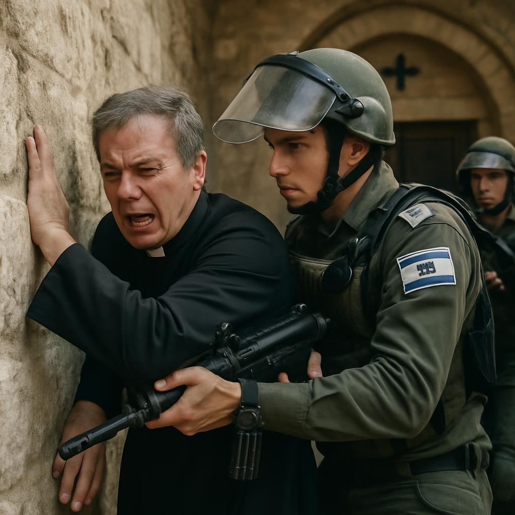 Israeli persecution of Christians in Palestine. 