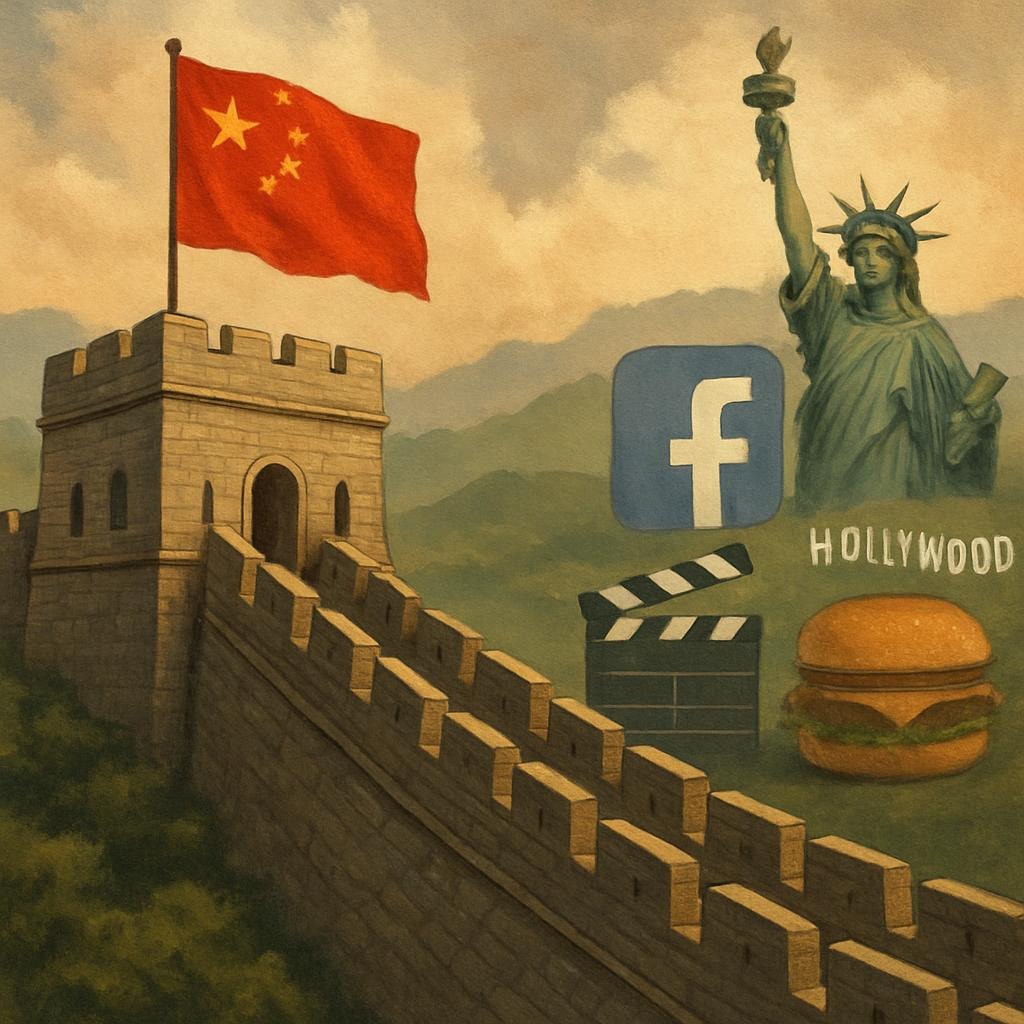 China's wall of isolation against Western cultural and digital invasion.
